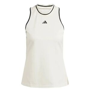 Adidas Women's Cream Tank Top with Black Accents